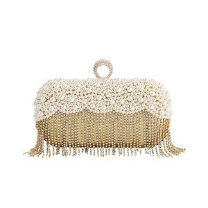 1000 Evening Bag Pearl Handbag Crystal Tassel Clutch Purses Rhinestones